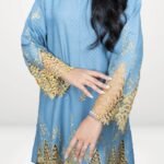 Delisha Modern Kurung - Cornflower Blue
