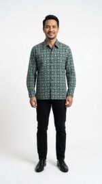 Yazid Modern Batik in Forest Green