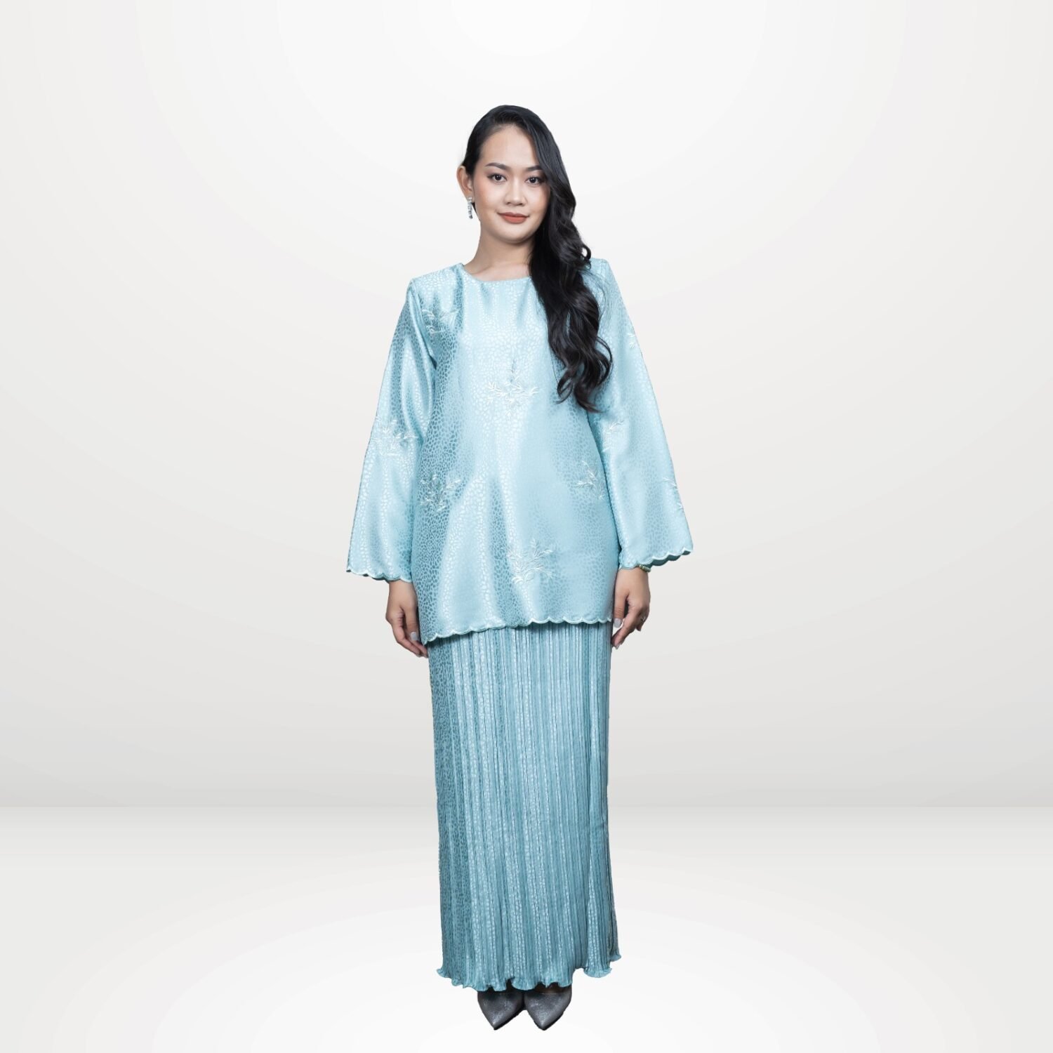 Dahlia Modern Kurung - Arctic Blue