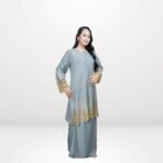 Delisha Modern Kurung - Heavenly Grey