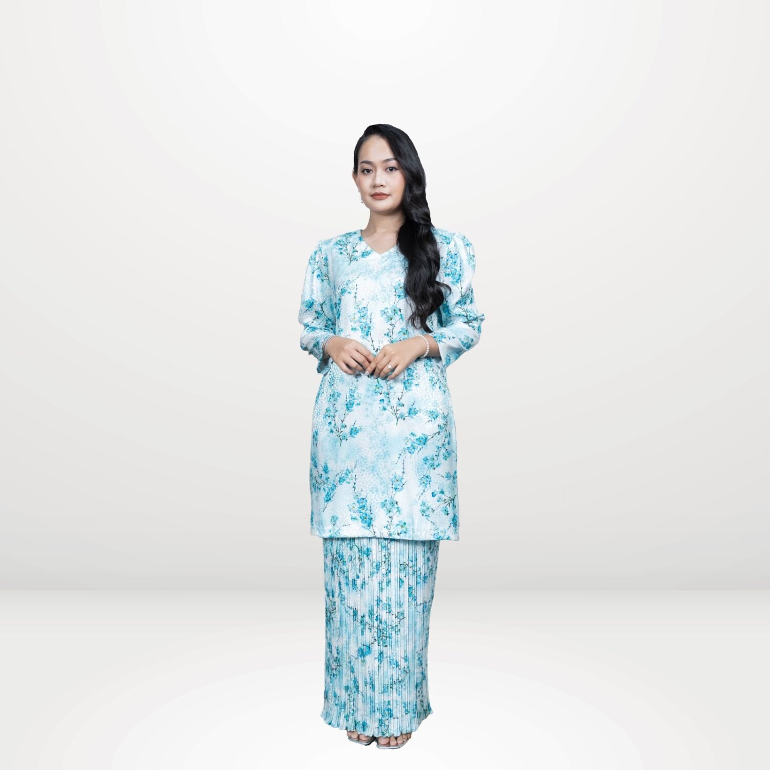 Adelia Modern Kurung - Mint Blue