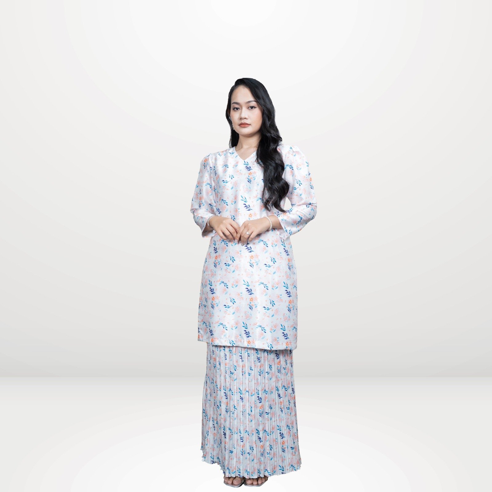 Adelia Modern Kurung - Indigo Blue