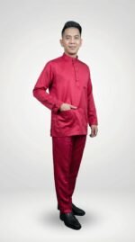 Yusha Baju Melayu in Mulberry Pink