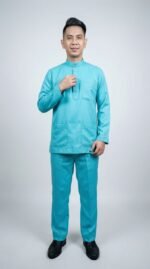 Yusha Baju Melayu in Electric Blue