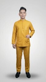 Yusha Baju Melayu in British Yellow