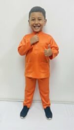 Enab Baju Melayu in Safety Orange