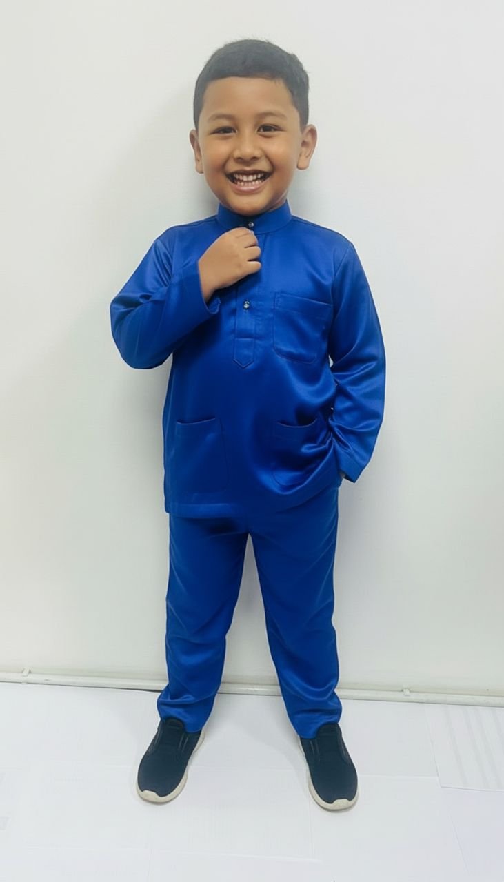 Arham Baju Melayu in Violet Blue