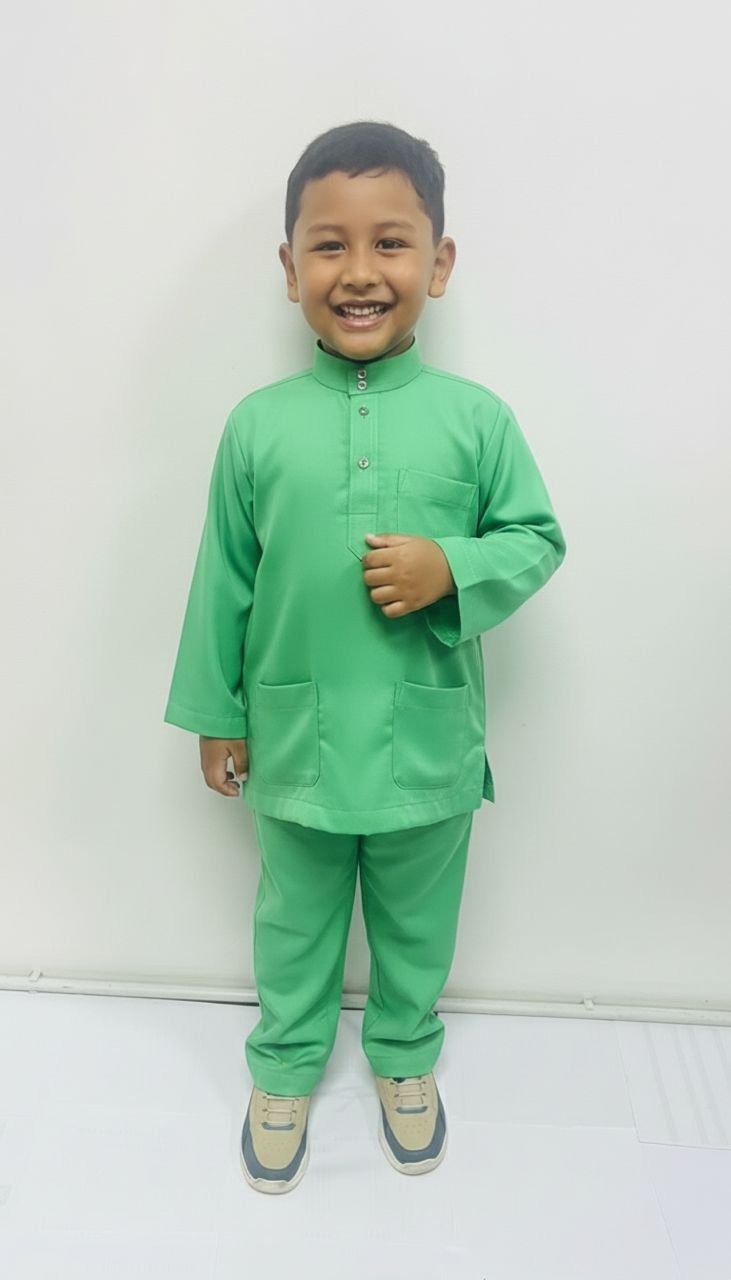Arham Baju Melayu in Spring Green