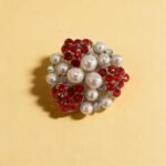 Pearl Flower Chin & Shoulder Brooch
