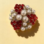 Pearl Flower Chin & Shoulder Brooch
