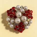 Pearl Flower Chin & Shoulder Brooch