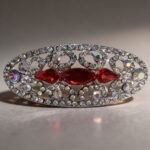 Red Chin & Shoulder Brooch