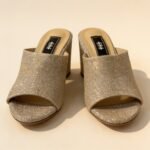 Fatima Heels in Silver Birch
