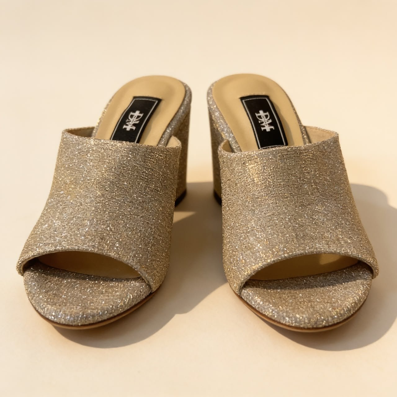 Fatima Heels in Silver Birch