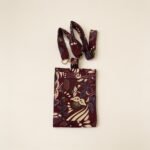 Batik Lanyard Cardholder in Burgundy