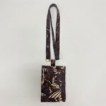 Batik Lanyard Cardholder in Burgundy