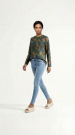 Yasmin Batik Blouse in Tropical Teal (Limited Edition)