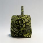 Batik Foldable Tote Bag in Lime Green