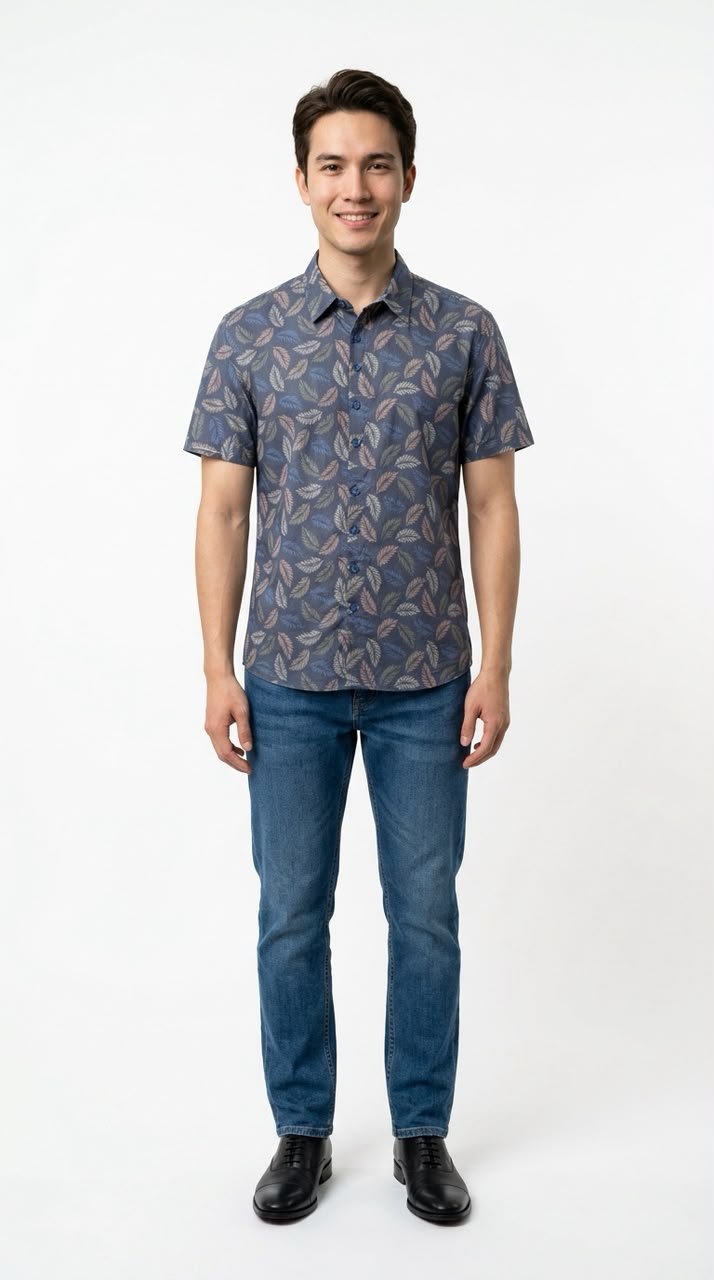 Harith Modern Batik Shirt Light Purple Blue (Limited Edition)