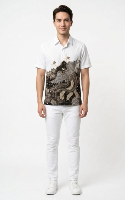 Zeeshan Batik Shirt in Paper White (Limited Edition)