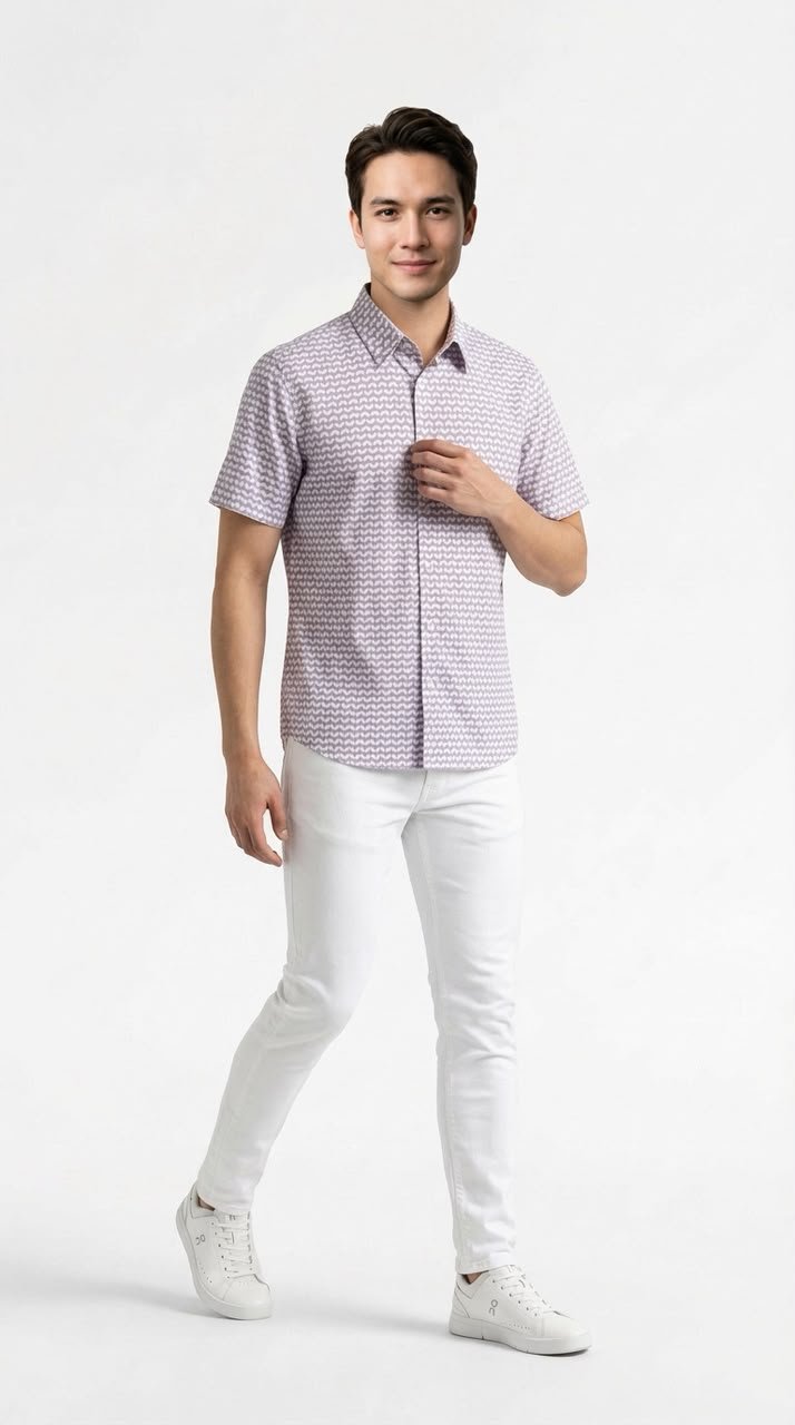 Ayman Premium Cotton Shirt in Dusty Lavender (Limited Edition)