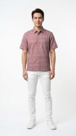 Dayyan Modern Batik Shirt in Tea Rose (Limited Edition)
