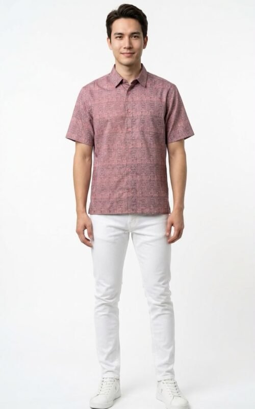Dayyan Modern Batik Shirt in Tea Rose (Limited Edition)