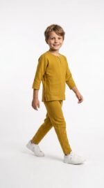 Enab Kids Baju Melayu in British Yellow