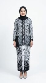 Kartika Modern Kebaya in White Ebony